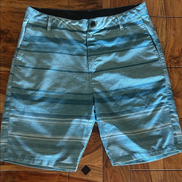 Ocean Current Blue Striped Men's Shorts - Picture 1 of 3